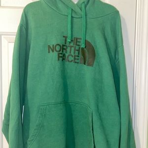 Green north face hoodie
